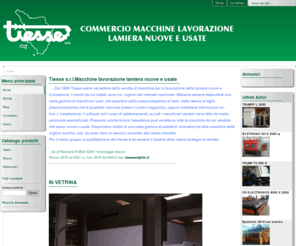 tiesse.biz: Calandra, segatrice e troncatrice usata per lamiera | Tiesse
Dal 1990 Tiesse opera nel settore della vendita di macchine per la lavorazione della lamiera nuove e di occasione. I marchi da noi trattati, sono tra i migliori del mercato nazionale. Abbiamo sempre disponibile una vasta gamma di macchinari usati, che spaziano dalla pressa piegatrice al laser, dalla cesoia al taglio plasma.