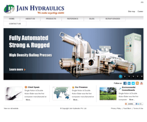 jainhydraulics.com: Manufacturers of scrap processing machines | hydraulic scrap baling presses & other hydraulic presses in India
Manufacturer of hydraulic scrap baling presses, shredders, crushers, shearing machines, hospital waste sterilizer and other hydraulic presses in India for ferrous and non ferrous scrap