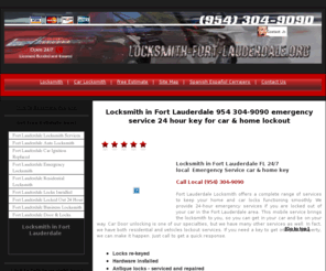 locksmith-fort-lauderdale.org: Fort Lauderdale Locksmith Services 954 304-9090 emergency 24 hour key for car & home lockout service
Locksmith service provides car door unlocking help with lockouts key and has 24 hour locksmith services available in Fort Lauderdale and if you need an auto locksmith and keys Fort Lauderdale Emergency Locksmiths and security locks broward