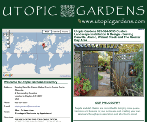 creativelandscapinganddesign.com: Utopic Gardens - Custom Landscaping, Danville Ca, Gardening Alamo Ca Irrigation, Walnut Creek Ca Outdoor Lighting, Retaining Walls and Drought Resistant Products.
Utopic Gardens 925-524-0055 begin_of_the_skype_highlighting              925-524-0055      end_of_the_skype_highlighting Custom Landscaping Irrigation Outdoor Lighting Retaining Walls and Drought Resistant Products