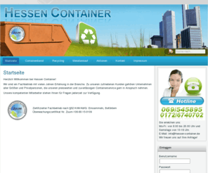 hessen-container.com: Startseite » Hessen Container
Ihr Fachbetrieb für Containerservice und Recycling