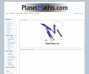 planetmathis.com: Planet Mathis -
, Planet Mathis is orbiting the Sun in a distant galaxy.