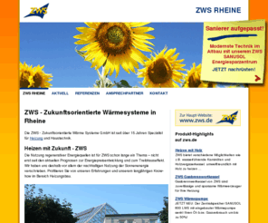 zws-rheine.de: ZWS Rheine
Webseite der ZWS Niederlassung in Rheine. Die ZWS Zukunftsorientierte Wärme Systeme GmbH ist seit über 15 Jahren Spezialist für Heizung und Haustechnik. 