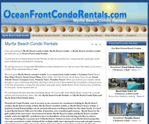 oceanfrontcondorentals.com: Myrtle Beach Condo Rentals - Myrtle Beach Vacation Rentals - Oceanfront Resorts
Oceanfront Myrtle Beach condo rentals available at great prices with fabulous amenities! Contact us today for your Myrtle Beach vacation!