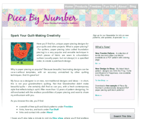 piecebynumber.com: Piece By Number Paper Piecing Patterns for Quilters - Home
Piece By Number offers fun, unique paper piecing quilt and block designs for your quilts and other sewing projects.  