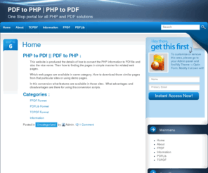 pdfphp.com: One Stop portal for all PHP and PDF solutions
