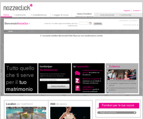 nozzeclik.com: Matrimonio: guida all'organizzazione di matrimoni - Nozzeclick
Vuoi il matrimonio perfetto? Scopri tutto sull'organizzazione di matrimoni: una guida per scegliere i migliori abiti da sposa, viaggi di nozze, ristoranti...