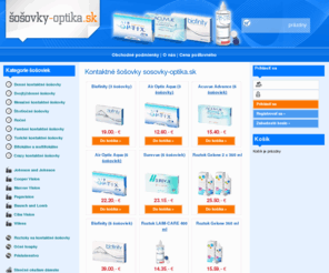 sosovky-optika.sk: Kontaktné šošovky sosovky-optika.sk
Kontaktné šošovky kúpite u nás lacno. Ponúkame i farebné kontaktné šošovky a crazy kontaktné šošovky