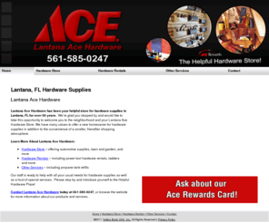 lantanaacehardware.com: Hardware Supplies Lantana, FL - Lantana Ace Hardware
Lantana Ace Hardware provides Hardware Supplies to Lantana, FL. Call 561-585-0247 for more details.