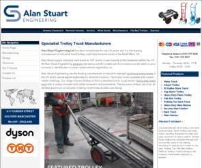 alanstuart.co.uk: Alan Stuart Engineering, Hand Trolleys Piano Trucks, Piano Removal, Brewery Trolleys
Aluminium Hand Trucks and Hand Trolleys. Piano Trucks and Piano Removal Equipment. Brewery Trolleys, Furniture Removal hand Trucks and Carrying Equipment