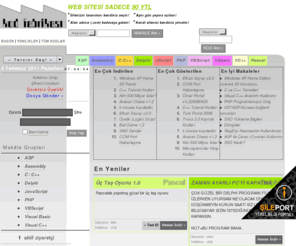 kodfabrikasi.com: Kod Fabrikası - ASP,Assembly,C,C  ,JScript,PHP,VBScript,Visual Basic,Visual C
Kod Fabrikası - Hazır Kod ve Programlama Sitesi