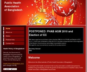 pha-bangladesh.org: Welcome to Public Health Association of Bangladesh
Official web site of Public Health Association of Bangladesh