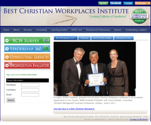 bcwinstitute.com: Best Christian Workplaces Institute
Increase your ministry effectiveness and transform your workplace with Best Christian 
Workplaces Institutes’ consulting services.