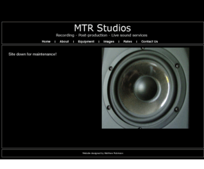 mattrobinsonaudio.com: MTR Studios
MTR Studios, UK Recording and Audio Post-production facilities