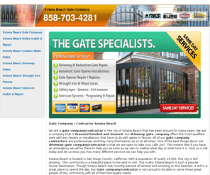 automaticgatesrepair.info: Solana Beach Gate Company | 858-703-4281 | Same Day Service
Our driveway gate company offers the most qualified work with any repairs or installations that have to do with gates or fences. All of our gate company contractors are professionals and they carry themselves as so at all times. 