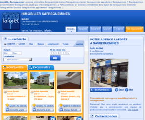 laforet-immobilier-sarreguemines.com: Immobilier Sarreguemines - Agence immobilière Sarreguemines | Annonces achat et location - Laforêt Immobilier
Agence Laforêt Sarreguemines : votre agence immobilière Sarreguemines vous accompagne dans votre projet immobilier que ce soit pour vendre ou acheter un bien immobilier à Sarreguemines. Retrouvez sur notre site de nombreuses annonces immobillères à Sarreguemines.