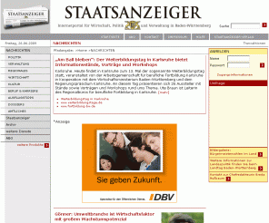 bwheute.de: Startseite: Staatsanzeiger für Baden-Württemberg
