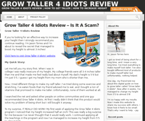 growtaller4idiots-review.org: Grow Taller 4 Idiots Review | How to Get Taller | How to Increase Height
Grow Taller 4 Idiots Review. Find Out How to Get Taller By Knowing How to Increase Height