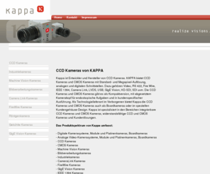 kappa-kameras.com: CCD Kameras von Kappa, Hersteller
Kappa ist Entwickler und Hersteller von CCD Kameras