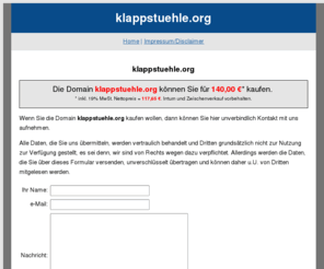 klappstuehle.org: klappstuehle.org - Wichtige Klappstühle - Webseiten
