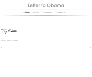 obamaletter.com: Letter to Obama - Home
    Stephen Anthony Batman 