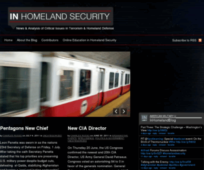 inhomelandsecurity.com: In Homeland Security - News & Analysis of Critical Issues in Terrorism & Homeland Defense
Homeland Security and Terrorism Education Blog