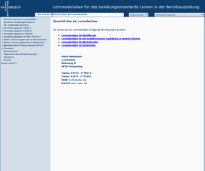 lmha.info: Hardebusch Lernmedien - Lernmaterialien für das handlungsorientierte Lernen in der Berufsausbildung
Lernmedien Hardebusch - Lernmaterialien für das handlungsorientierte Lernen in der Berufsausbildung