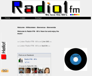 radio1fm.net: Radio1FM - 80's  |  We love the 80's
Radio1FM - 80's