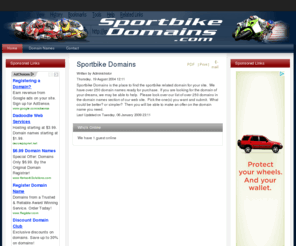 sportbikedomains.com: Sportbike Domains
Sportbike Domains