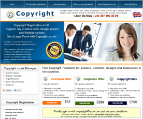copyright.co.uk: COPYRIGHT ™ : Register your Copyright in UK - Get a Legal Proof of Copyright © with Copyright .co.uk
Copyright : Copyright registration (book, website, creation, software, design, models....)