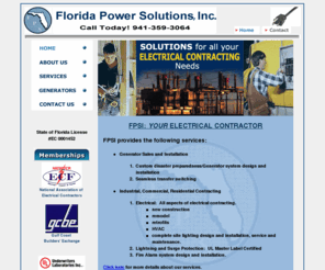 floridapowersolutionsinc.net: Florida electrical contractor
Florida electrical contractor is committed to provide electrical services to Florida residents, business owners and corporations.