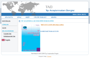 tader.org: Tıp Araştırmaları Dergisi
 .Tıp Araştırmaları Dergisi. 