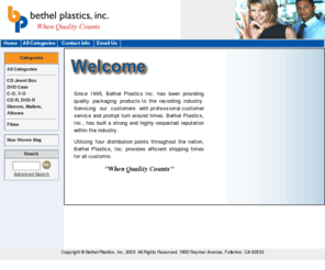 bethelplastics.com: Bethel Plastics, Inc. - Home
Online catalog