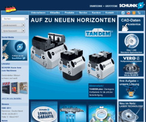 schunk.de: SCHUNK GmbH & Co. KG Spann- und Greiftechnik
Als einer der größten Anbieter in der Automation & Spanntechnik bietet SCHUNK Greifsysteme und Greiftechnik, z. B. Roboter Greifer   Linearsysteme. Der Bereich Spannsysteme umfasst Drehfutter, Spannbacken, Stationäre Spannsysteme, Werkzeughalter & Sonderdehnspanntechnik.