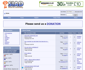 stuckinadoorway.org: Home
The world's largest self-help support group for sufferes of OCD (Obsessive Compulsive Disorder)