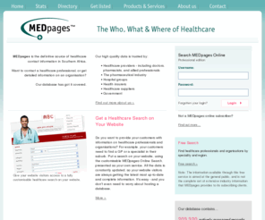 medpages.co.za: MEDpages - The definitive contact database for healthcare in South Africa.
MEDpages - The definitive contact database for healthcare in South Africa.