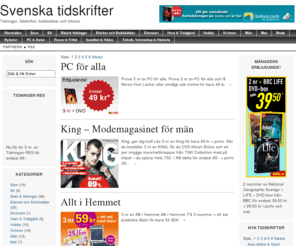 svenskatidskrifter.com: Svenska tidskrifter
Tidningar, tidskrifter, bokklubbar och böcker