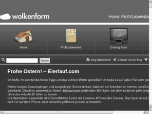 wolkenform.de: Wolkenform
Flex, Flash, Actionscript, AS3, Air, RIA, Webdesign, Social Media, Social, Media, Design,  Software, Beratung, UI, UX, Consulting, Web 2.0, Webdeveloper, Marketing, Webentwickler, Freelance