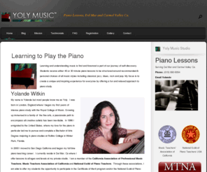 yolymusic.com: Yoly Music Studio | Piano Lessons, Del Mar and Carmel Valley Ca. | Yoly Music Studio
Piano Lessons, Del Mar and Carmel Valley Ca. Learn to play the piano the easy way! Contact Yoly Music Studio for a trial lesson today.