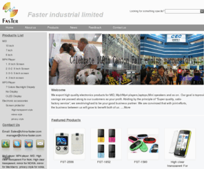 china-faster.com: Faster Industrial Limited-China wholesales-Mini speakers-MP3/MP4 players Export -- - Faster Industrial Limited-China wholesales MP3 MP4 players,Mini speakers,MID
wholesale electronics factory,mp3 player,mp4 player, Mini speakers/MID wholesale, china mp3/mp4 player, buy from china