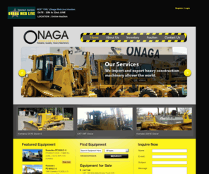 onagaauction.com: Welcome to Onaga Shoji USA
Leading providers of pre-owned heavy machinery.  We service customers and suppliers worldwide; specializing in Komatsu, Caterpillar, Hiatchi, Kobelco, Sakai, Bomag and other leading manufacturers.  Direct sales and auction sales.  High quality and unmatched customer service for your heavy equipment needs.