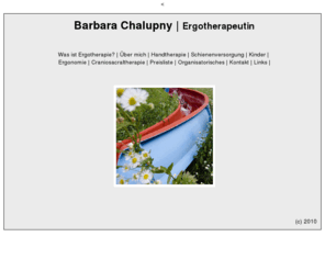 ergotherapie-chalupny.com: Barbara Chalupny | Über mich
Barbara Chalupny, Ergotherapeutin in Wien