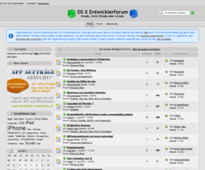 osxentwicklerforum.de: Portal - OS X Entwicklerforum
Das erste deutschsprachige Entwicklerforum für die Macintosh Plattform