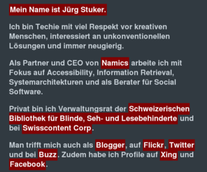 xn--jrg-hoa.com: Jürg Stuker
Persönliche Homepage von Jürg Stuker