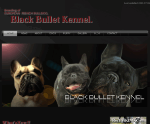 blackbullet.jp: Black bullet ★ French Bulldog Kennel  ★ ブラックブレット～黒い弾丸～フレンチブルドッグ
ブラックブレット（黒い弾丸）はフレンチブルドッグ専門犬舎です。優良血統ヨーロピアンでのブリーディング＆ドッグショーにチャレンジしています。