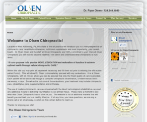 olsen-chiro.com: Welcome to Olsen Chiropractic!
Dr Olsen is a Kittanning chiropractor specializing in family wellness, pediatrics, low back pain and headaches