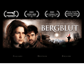 bergblut.com: Bergblut
Auf dieser Seite finden sich Informationen zum Langspielfilm BERGBLUT. Das historische Drama spielt zu Beginn des 19. Jahrhunderts auf einem Bergbauernhof im Südtiroler Passeiertal. Gedreht wird in Augsburg / Bayern und im Passeiertal / Südtirol.