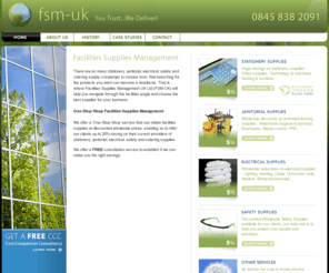 fsm-uk.com: Welcome to FSM-UK - You Trust... We Deliver
We offer a 'One-Stop-Shop' service that can obtain facilities supplies at discounted wholesale prices, enabling us to offer our clients up to 20% saving on their current providers of janitorial, stationery, electrical and catering supplies.