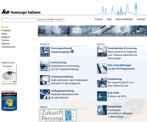 hamburger-software.net: HS Programme zur Auftragsbearbeitung, Finanzbuchhaltung und Personalwirtschaft
Auf diesen Seiten erfahren Sie alles über die Programme zur Auftragsbearbeitung, Finanzbuchhaltung und Personalwirtschaft von HS - Hamburger Software GmbH & Co. KG