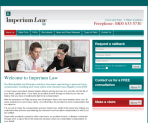 imperiumlaw.com: Nuneaton Solicitors/Macclesfield Solicitors/Work Accident Claims/Work Injury Claim lawyers || Imperium Law LLP
Nuneaton & Macclesfield solicitors & lawyers specialising in No Win No Fee work injury claims, employment law and unfair dismissal, negligence and work accident claims. 